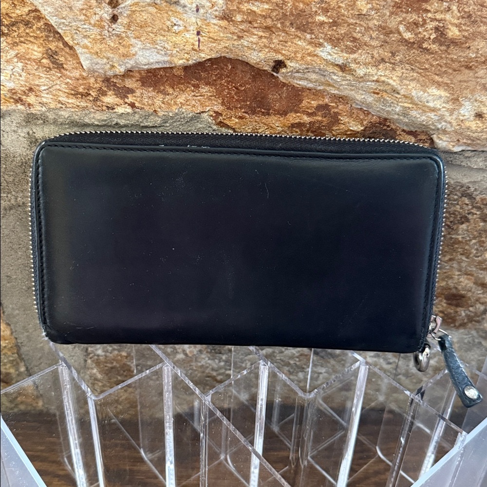 Gucci black leather long zipper wallet - Picture 3 of 7